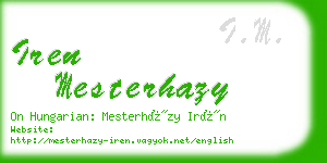 iren mesterhazy business card